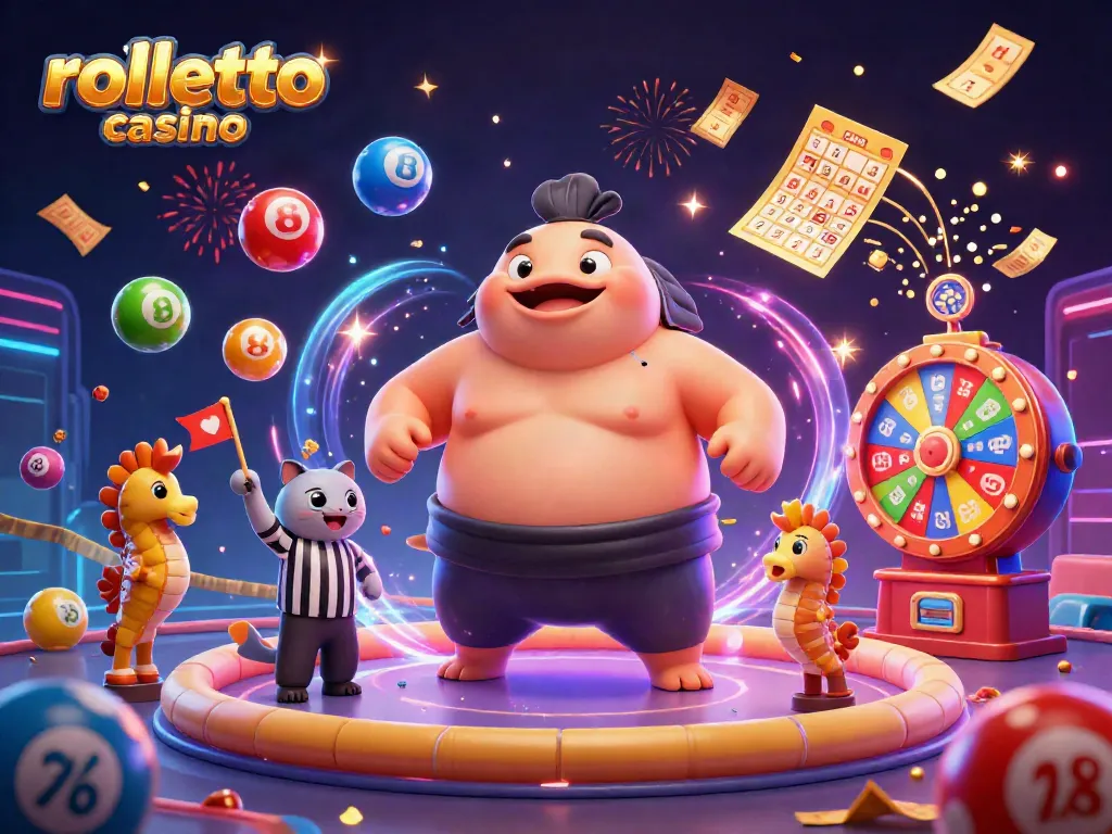 Experience the thrill at rolletto casino with dynamic lottery and casino elements in a vibrant 3D underwater scene.