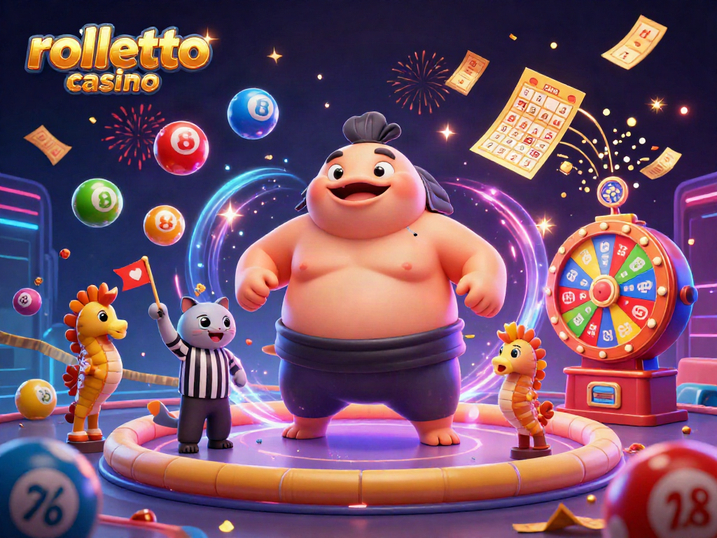 Experience the thrill at rolletto casino with dynamic lottery and casino elements in a vibrant 3D underwater scene.