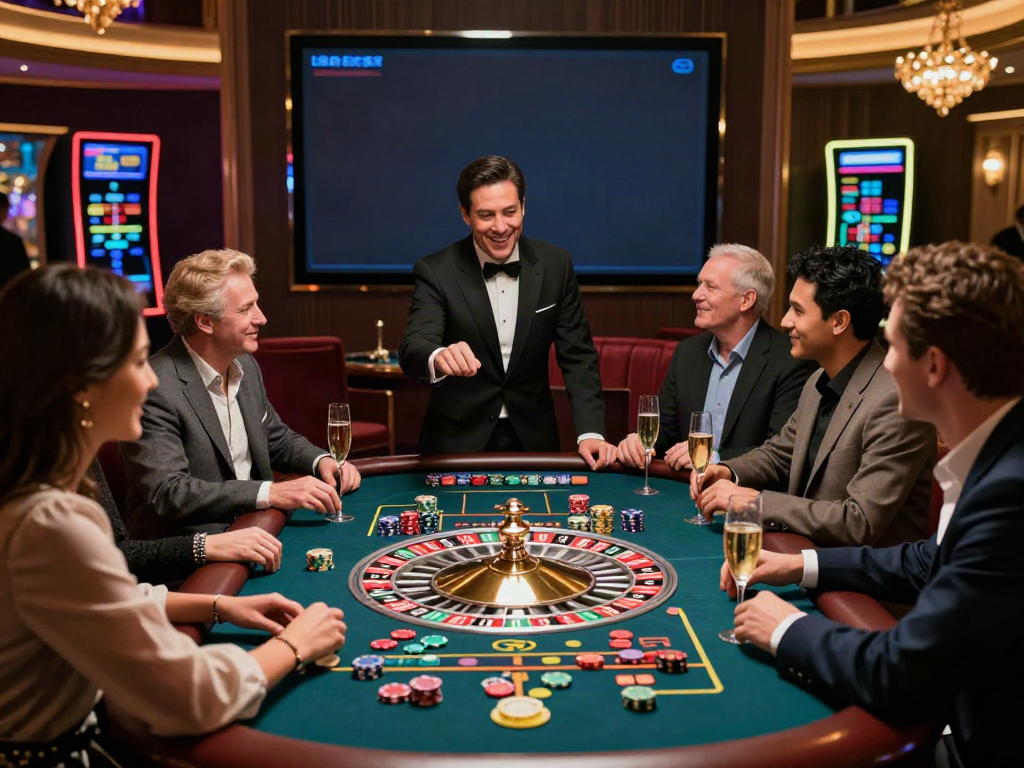 Best non gamstop casino scene showcasing diverse players enjoying a vibrant roulette table.