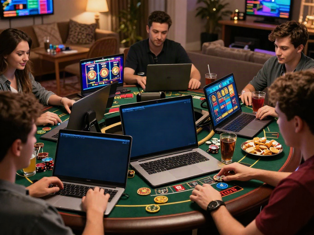Explore the excitement of the best non gamstop casino in a vibrant online gaming setup.