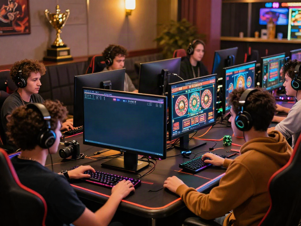 Exciting online gaming experience at the best non gamstop casino featuring diverse players and vibrant setup.