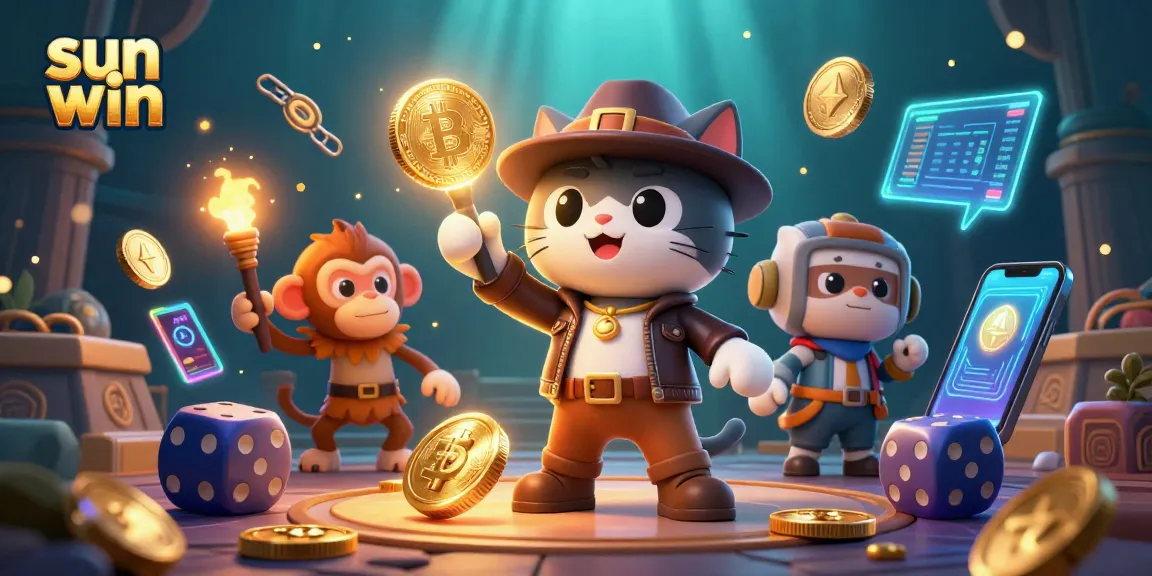Win big at Sun Win with vibrant casino gaming adventure illustration!