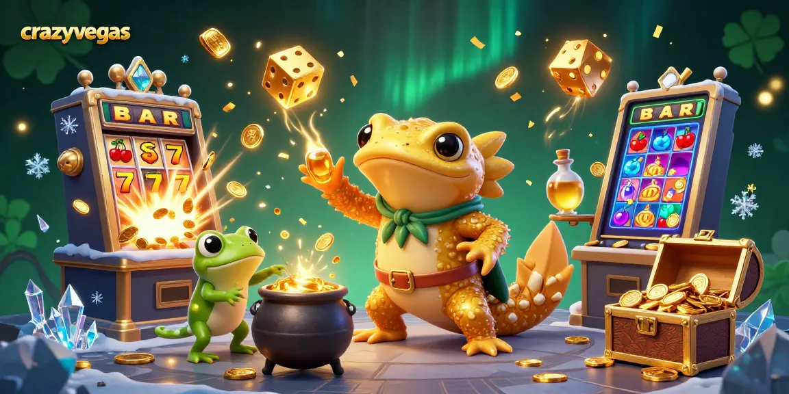 Catch thrilling action in the crazyvegas casino scene with golden salamander alchemist and slot machine explosions